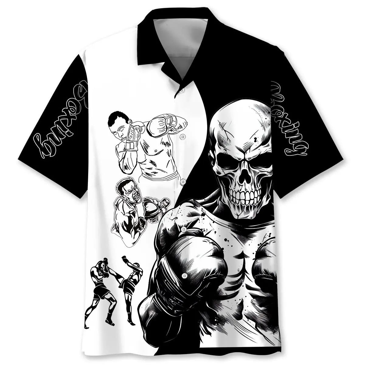 Hawaiian Shirt / Adults / S Boxing Skull Hawaiian Shirt
