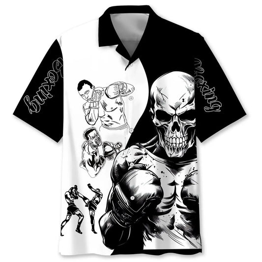Hawaiian Shirt / Adults / S Boxing Skull Hawaiian Shirt