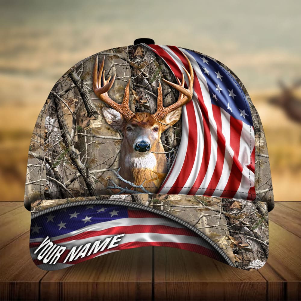 Premium New US Deer Hunting Personalized – Classic Cap
