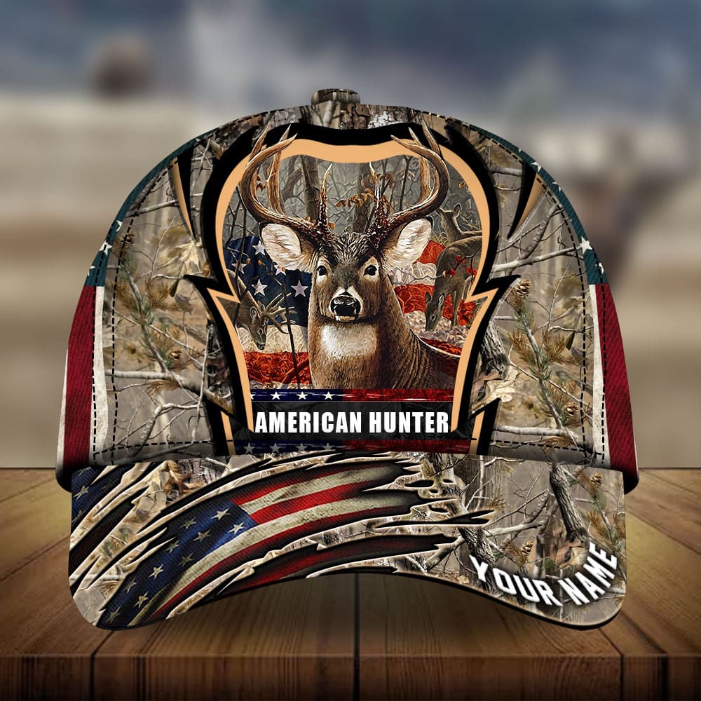 Premium American Hunter Deer Hunting Personalized – Classic Cap