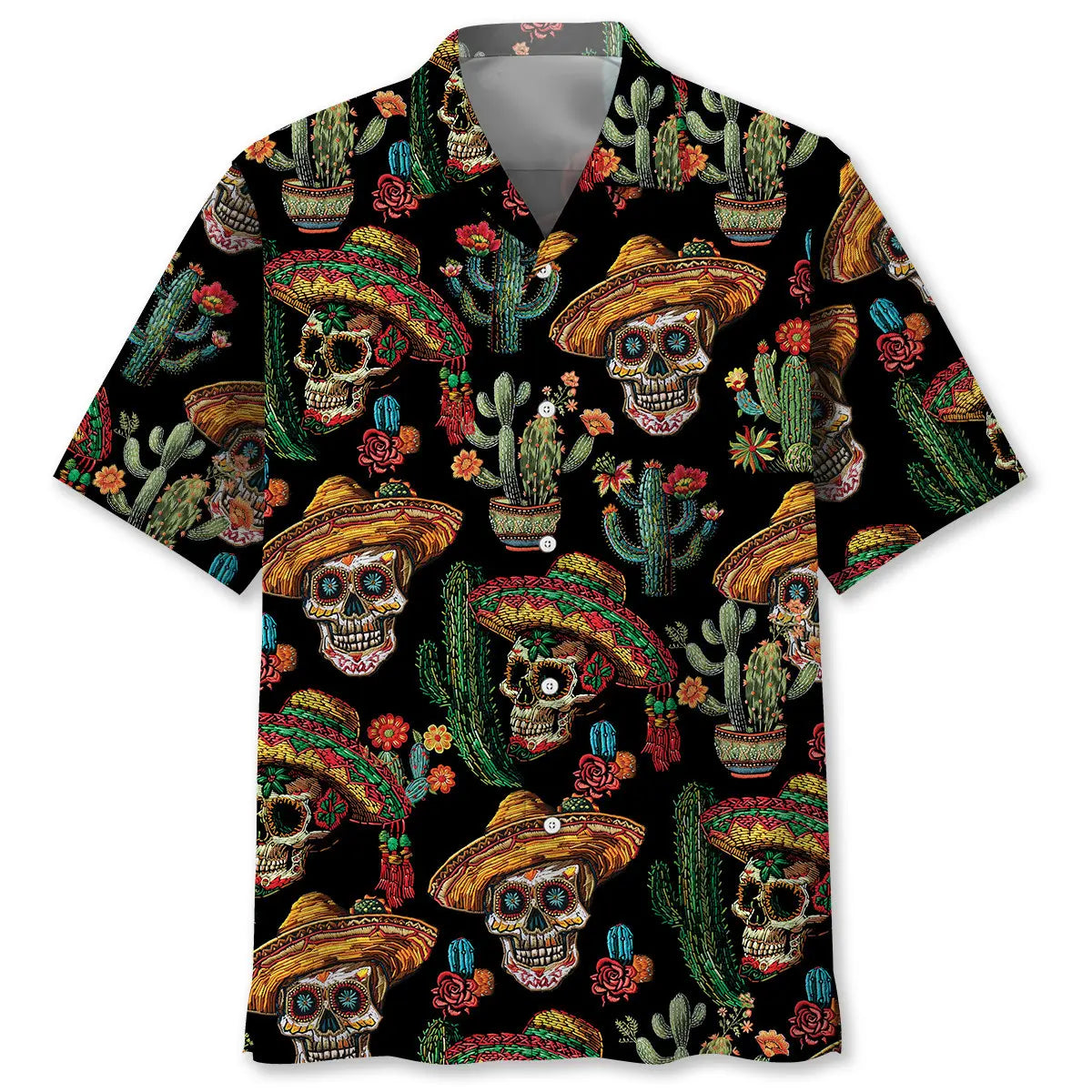 Hawaiian Shirt / Adults / S Cactus Skull Hawaiian Shirt