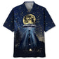 Hawaiian Shirt / Adults / S Camping Alien At Campsite Hawaiian Shirt