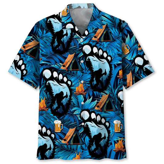 Hawaiian Shirt / Adults / S Camping Bigfoot Beer Hawaiian Shirt