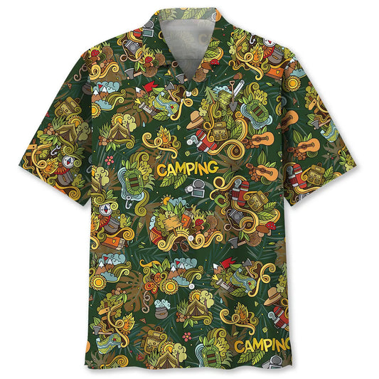 Hawaiian Shirt / Adults / S Camping Gear Hawaiian Shirt