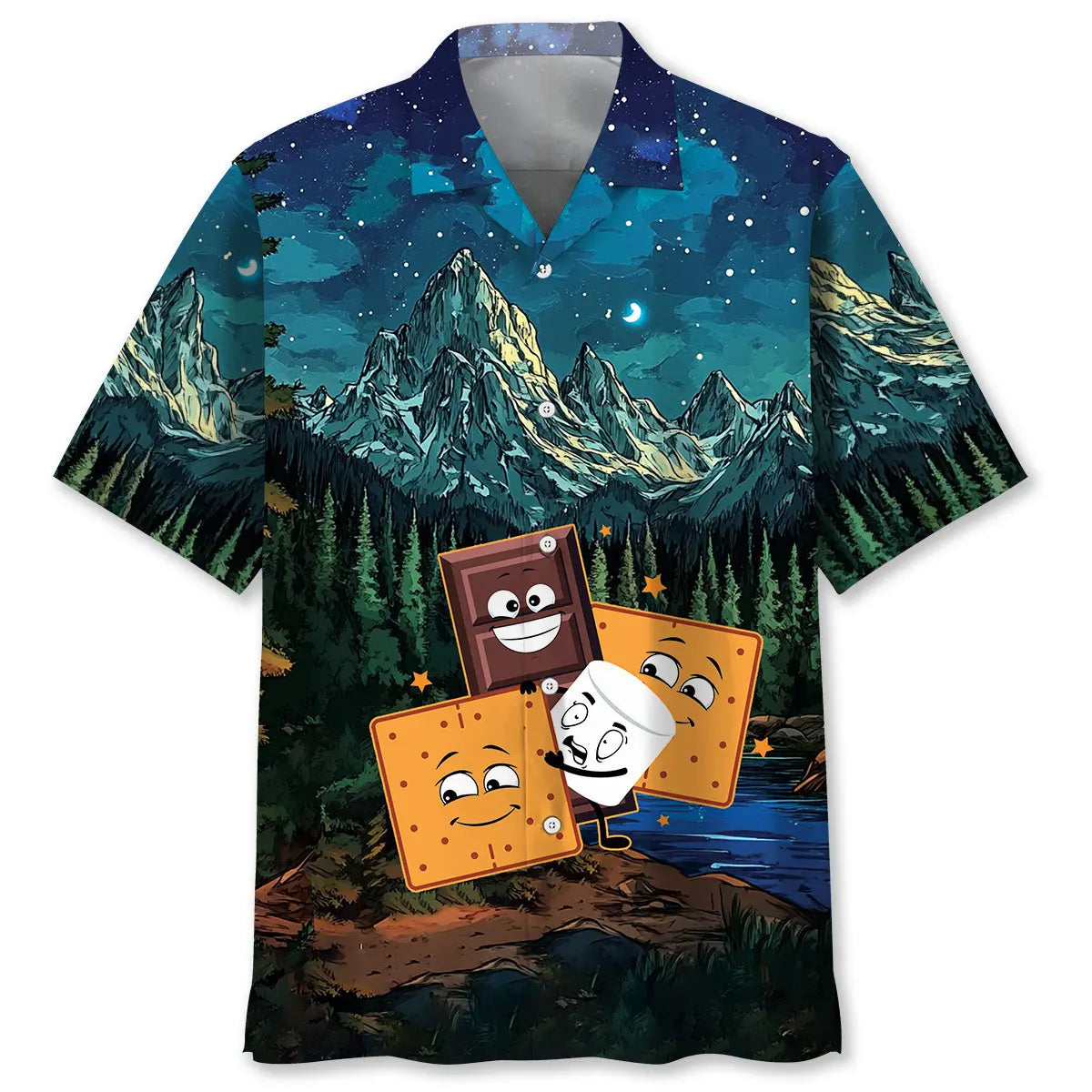 Camping Group Hug Hawaiian Shirt