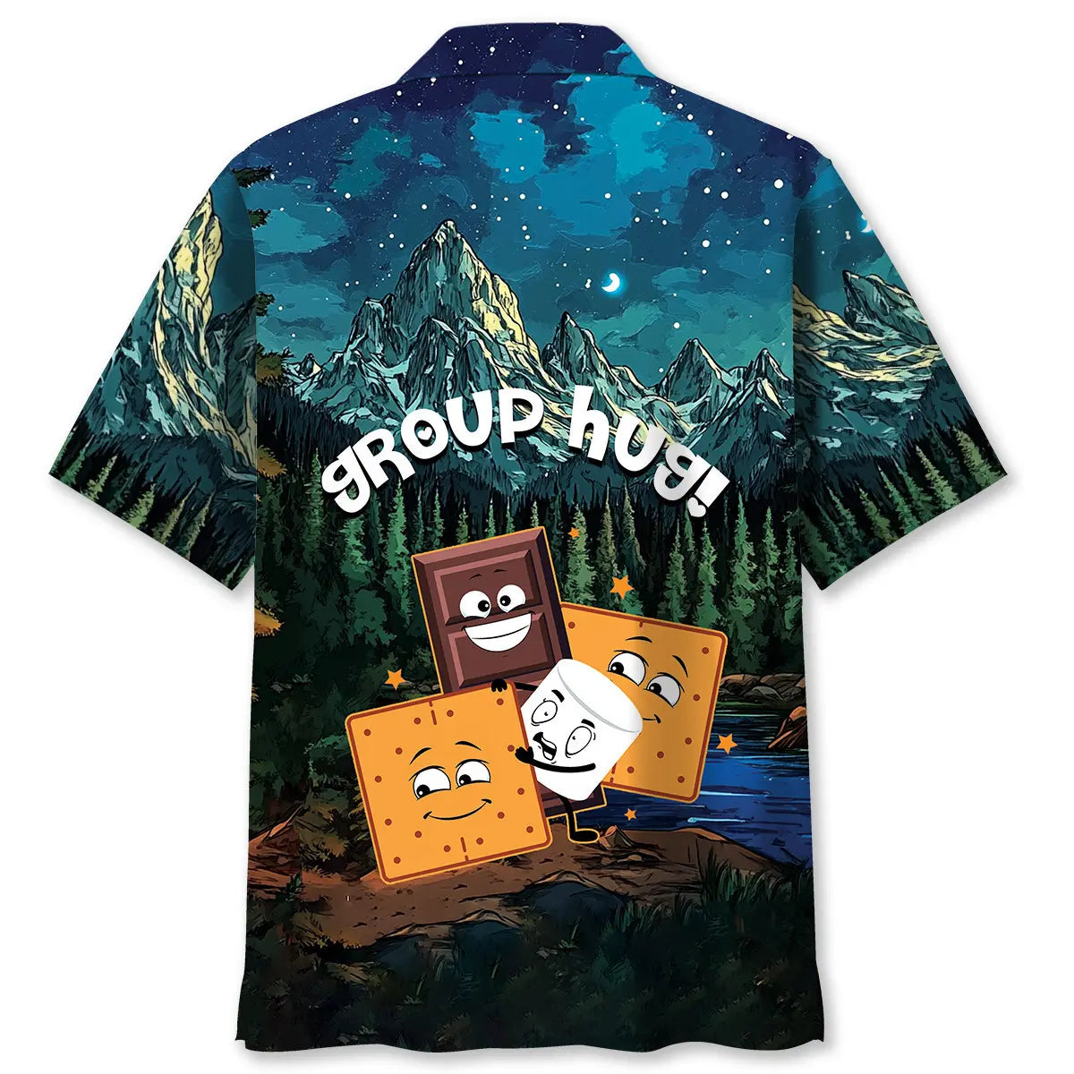 Hawaiian Shirt / Adults / S Camping Group Hug Hawaiian Shirt