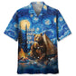 Hawaiian Shirt / Adults / S Camping Starry Night Bear Hawaiian Shirt