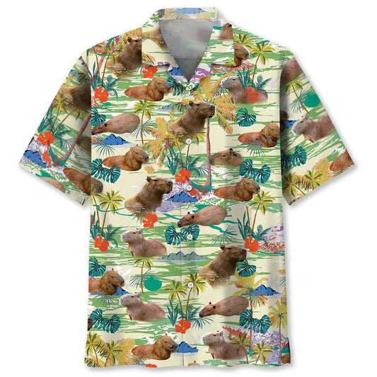 Hawaiian Shirt / Adults / S Capybara Tropical Hawaiian Shirt