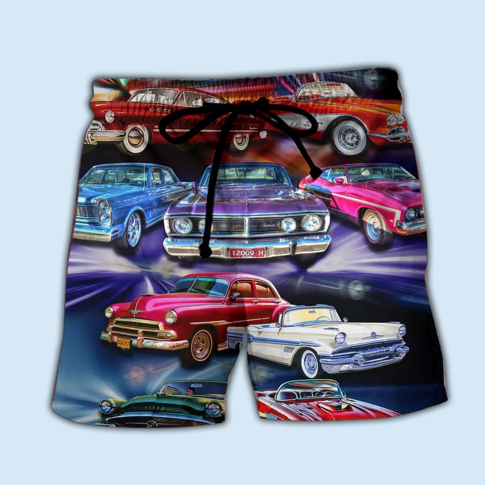 Color Mix Car Art Style – Beach Short