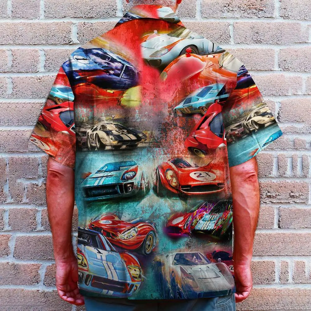Car Racing We're lighter we're faster Unisex Hawaiian Shirt Aloha Shirt Summer Vibe