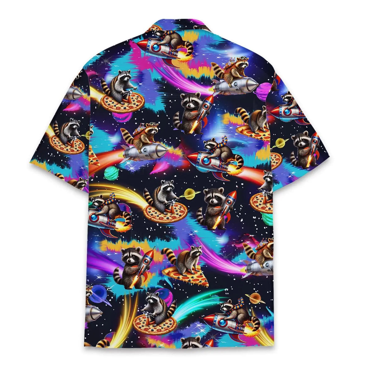 Galaxy Raccoon Unisex Hawaiian Shirt Aloha Shirt
