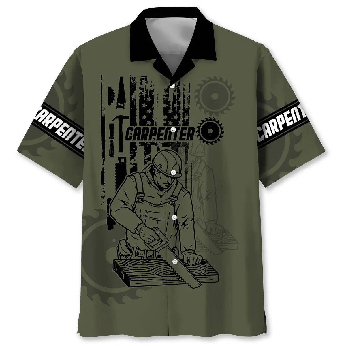 Hawaiian Shirt / Adults / S Carpenter Proud Hawaiian Shirt
