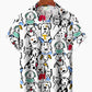 Hawaiian Shirt / Adults / S Cartoon Animal Puppy Summer Beach Casual Hawaiian Shirt