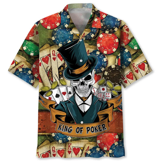 Hawaiian Shirt / Adults / S Casino Skull Hawaiian Shirt