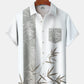 Casual Everyday Bamboo Unsupported Print Art Stretch Large Size Button Cardigan Polyester Hawaiian Shirt