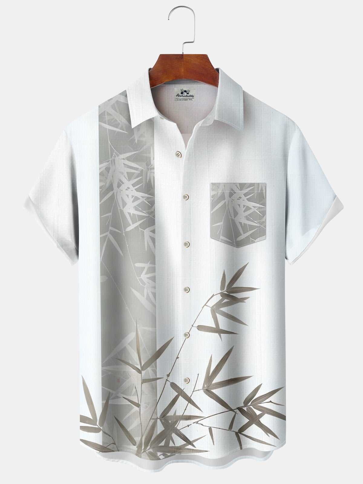 Casual Everyday Bamboo Unsupported Print Art Stretch Large Size Button Cardigan Polyester Hawaiian Shirt