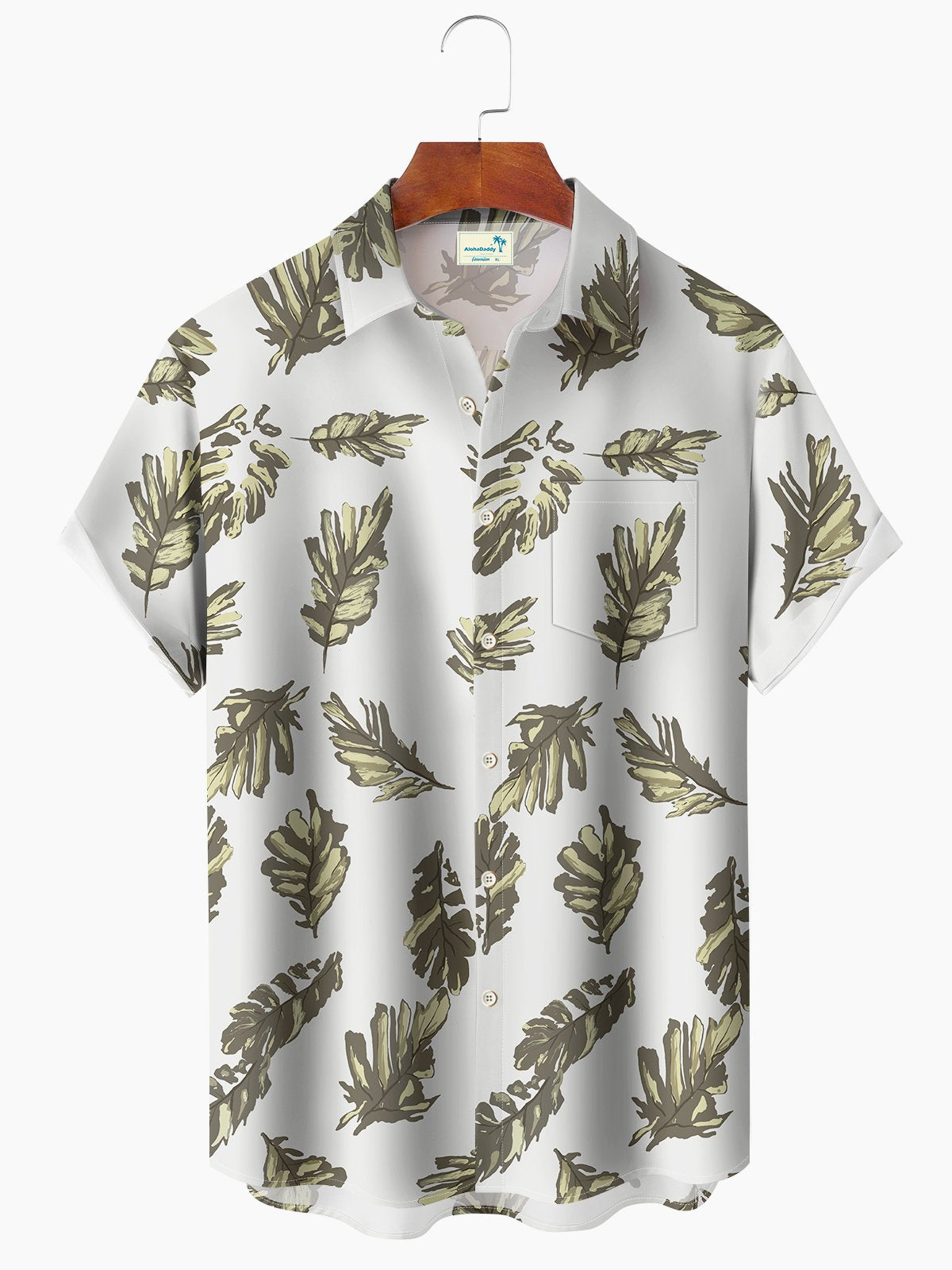 Casual Tropical Vegetation Resort Style Hawaiian Shirt