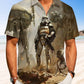 Casual Vintage Star Wars Print Art Button Stretch Large Size Hawaiian Shirt
