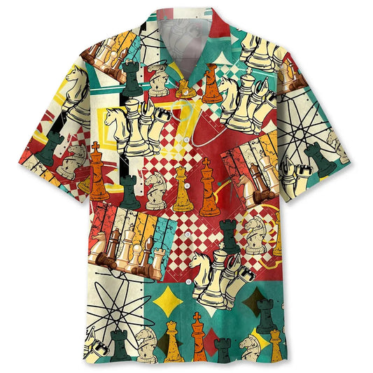 Hawaiian Shirt / Adults / S Chess Color Vintage Hawaiian Shirt