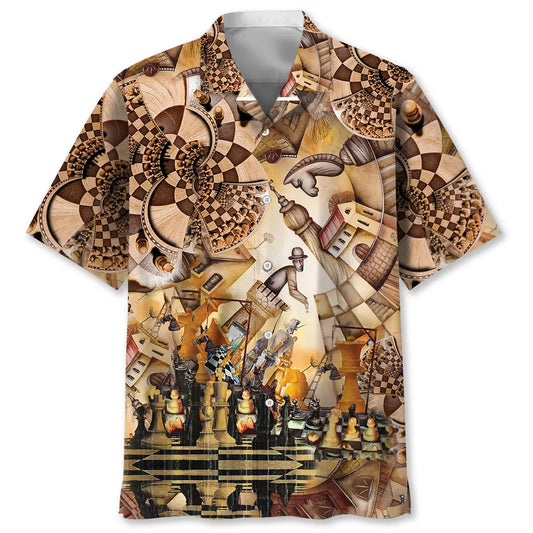 Hawaiian Shirt / Adults / S Chess Vintage Art Hawaiian Shirt
