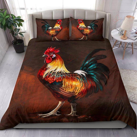 Farm Chicken Rooster Bedding Cover For Cozy Bedroom Decor