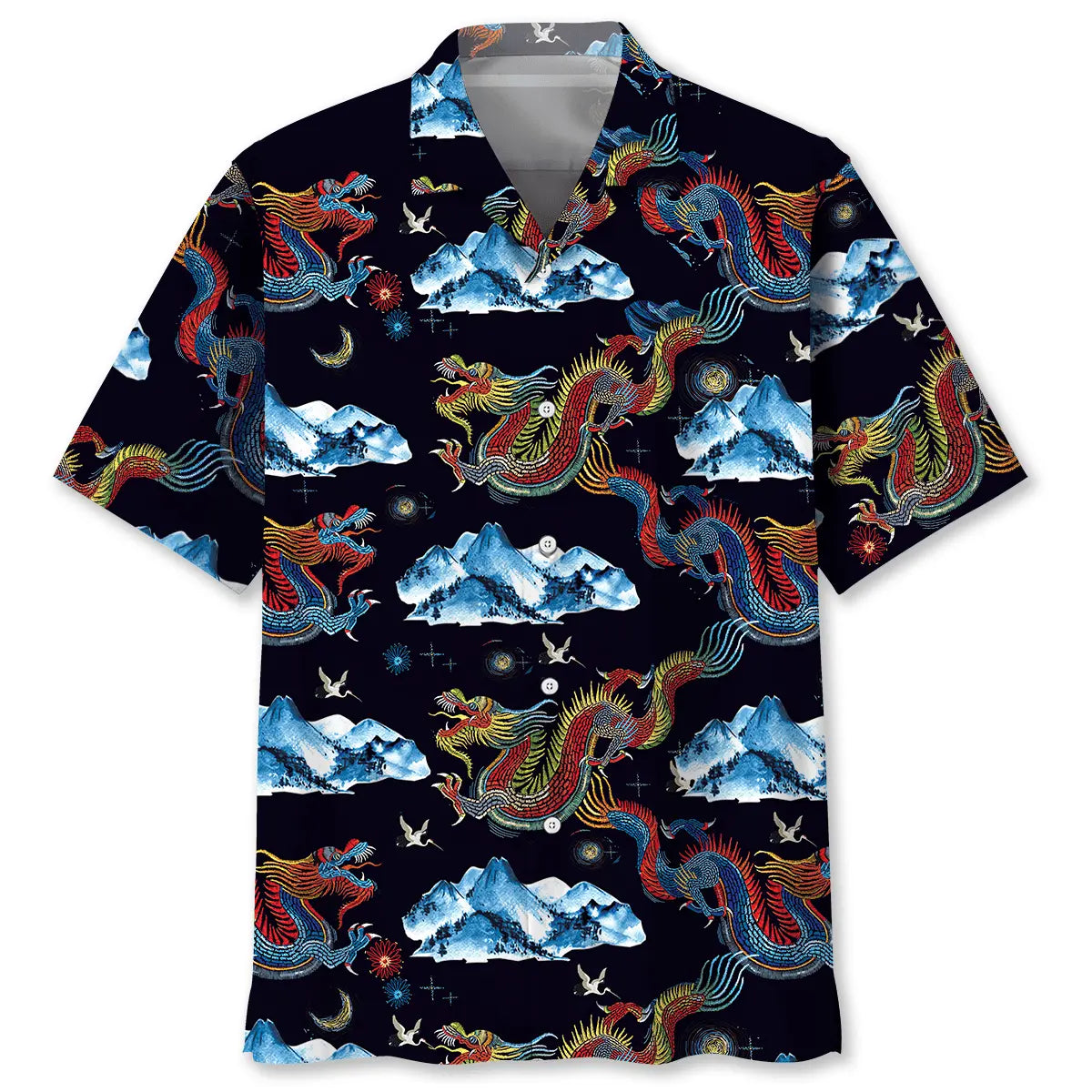 Hawaiian Shirt / Adults / S Chinese Dragon Mountain Hawaiian Shirt