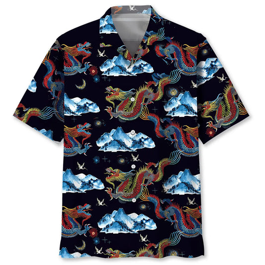 Hawaiian Shirt / Adults / S Chinese Dragon Mountain Hawaiian Shirt