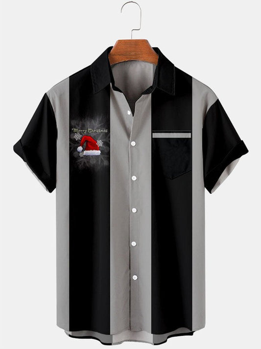 Hawaiian Shirt / Adults / S Christmas themed print Hawaiian shirt