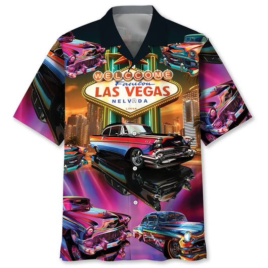 Hawaiian Shirt / Adults / S Classic Car Las Vegas Night Hawaiian Shirt