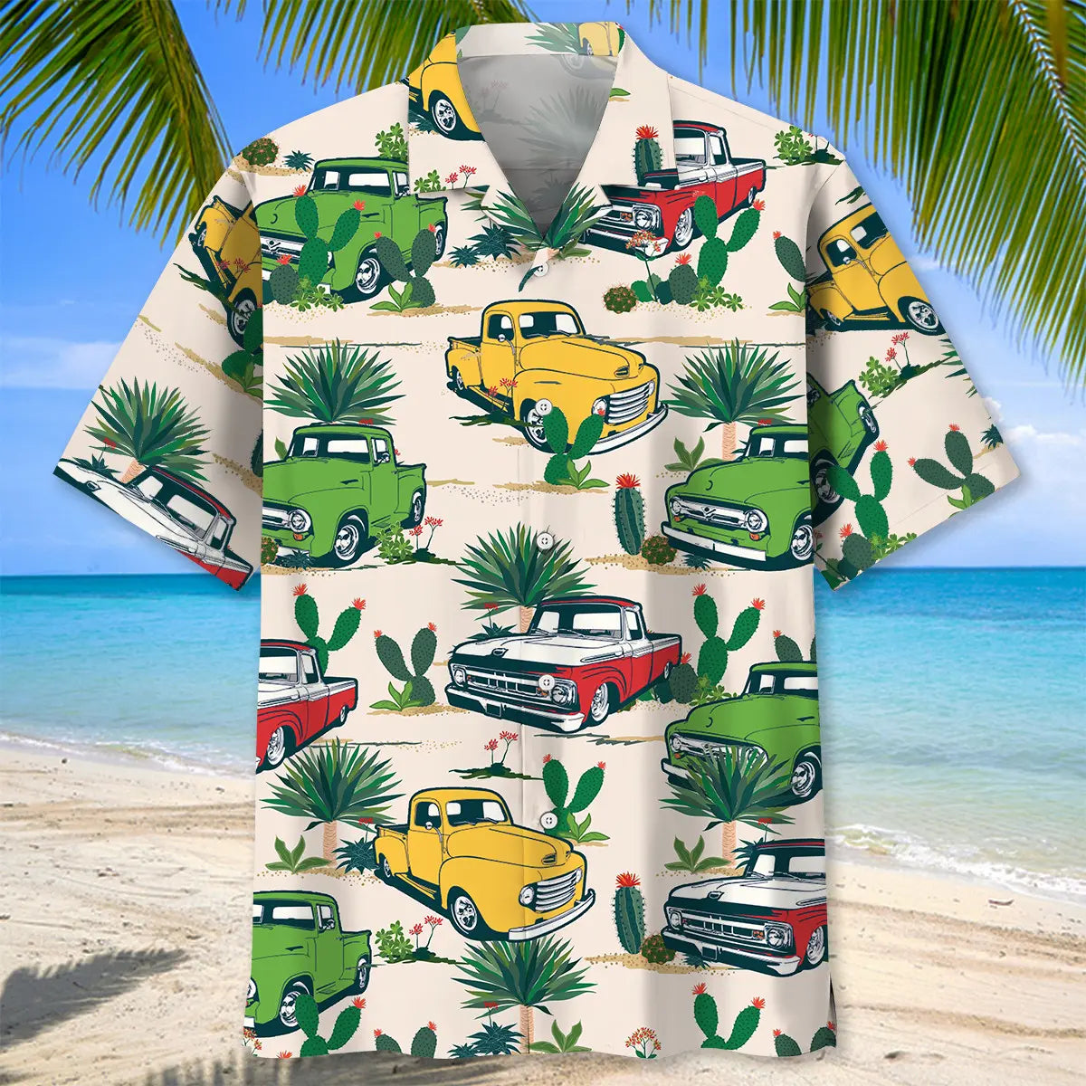 Classic Pick Up Truck Desert Hawaiian Shirt