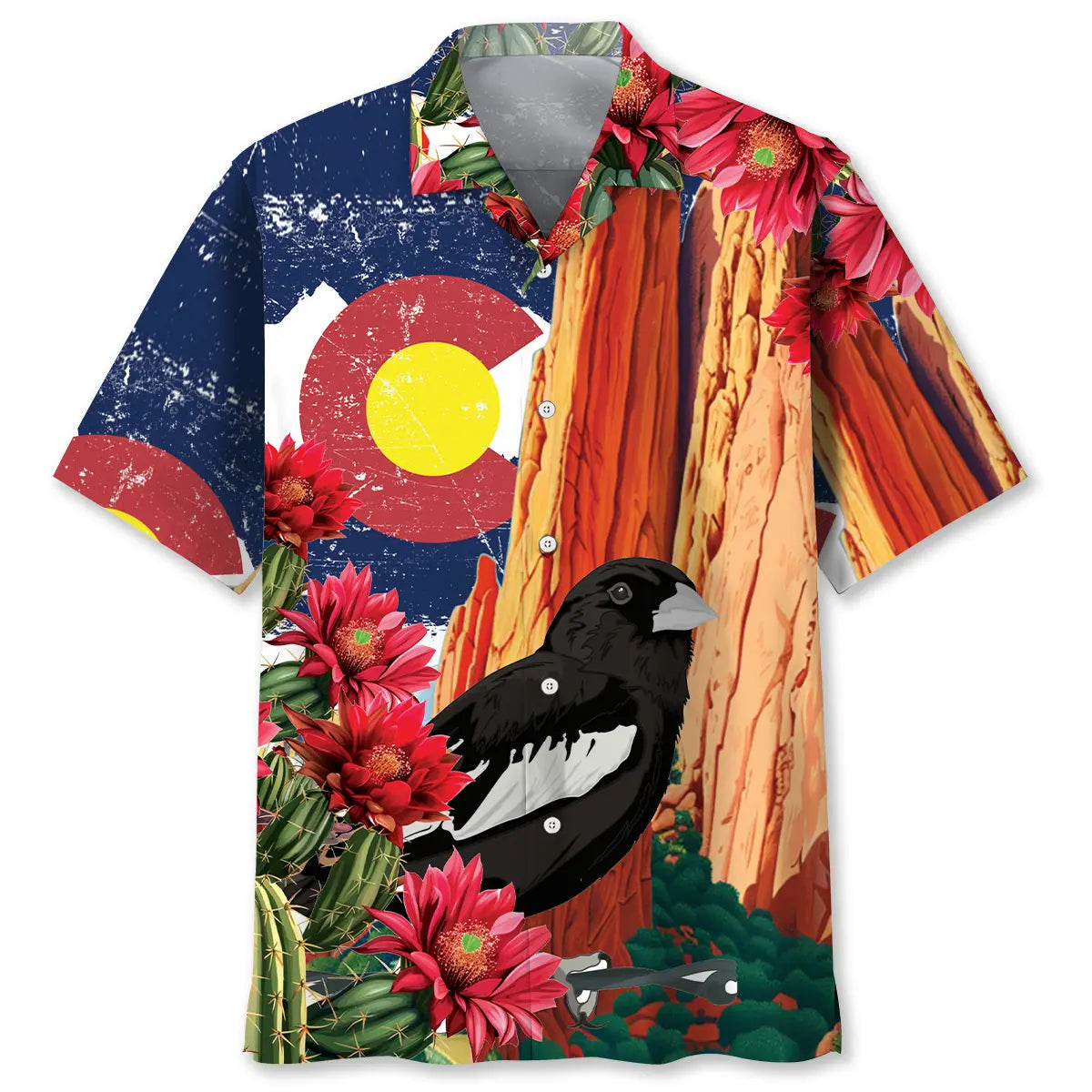 Hawaiian Shirt / Adults / S Colorado Desert Hawaiian Shirt