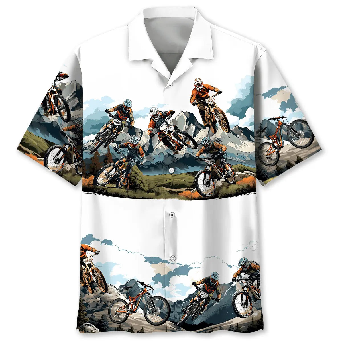 Hawaiian Shirt / Adults / S Colorado Mountain Bike Hawaiian Shirt