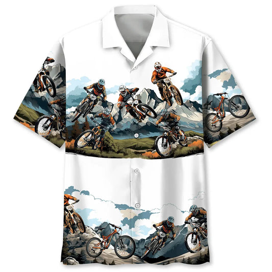 Hawaiian Shirt / Adults / S Colorado Mountain Bike Hawaiian Shirt