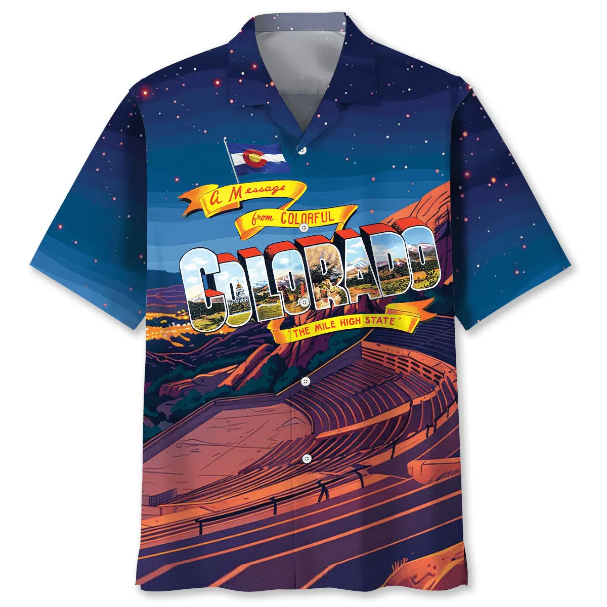 Hawaiian Shirt / Adults / S Colorado The Mile High State Hawaiian Shirt