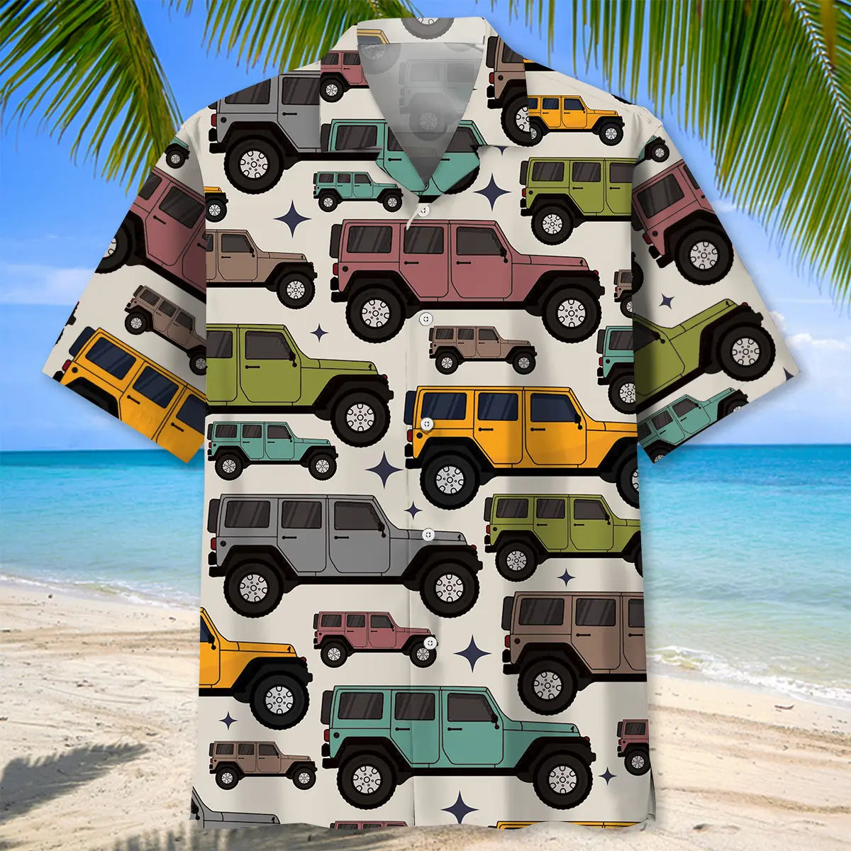 Colorful Car Hawaiian Shirt