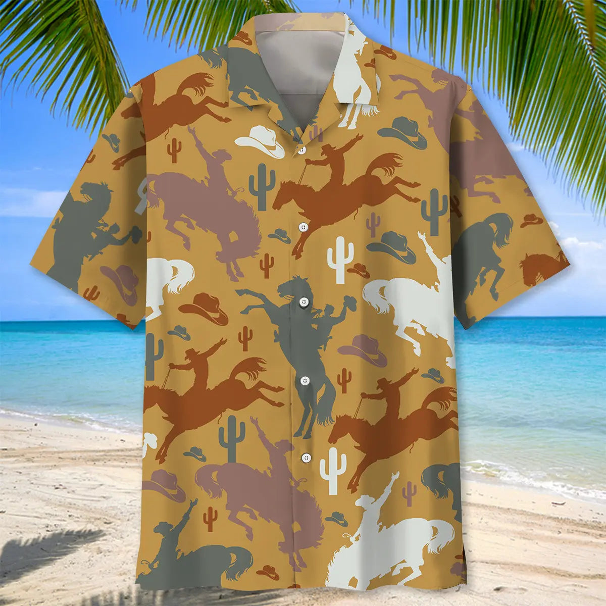 Colorful Cowboy Hawaiian Shirt