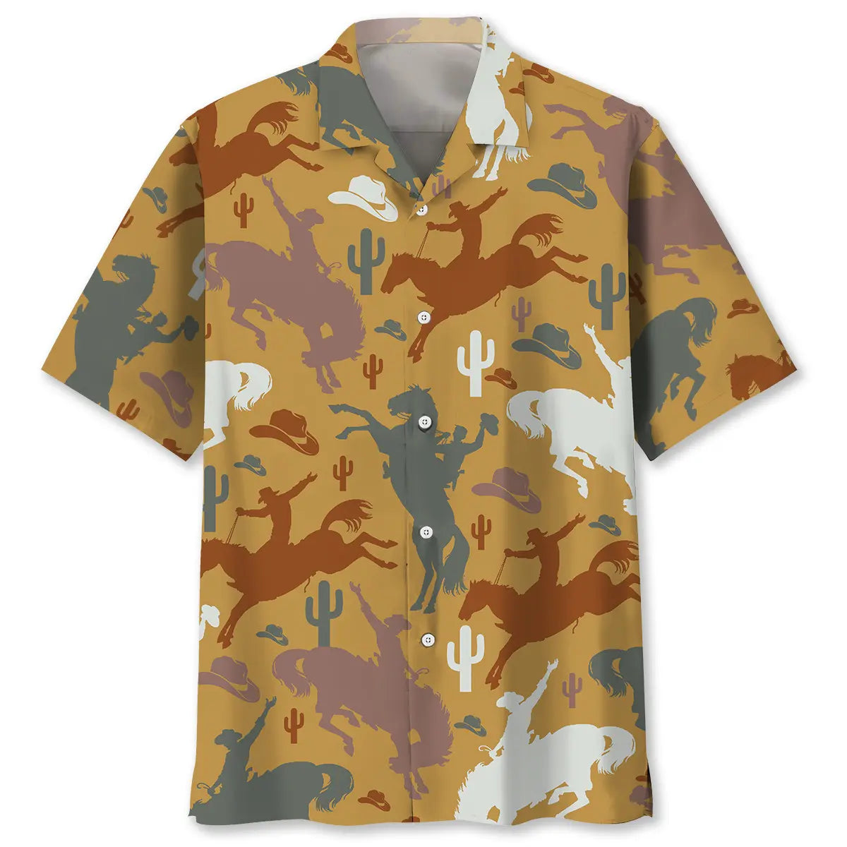 Hawaiian Shirt / Adults / S Colorful Cowboy Hawaiian Shirt