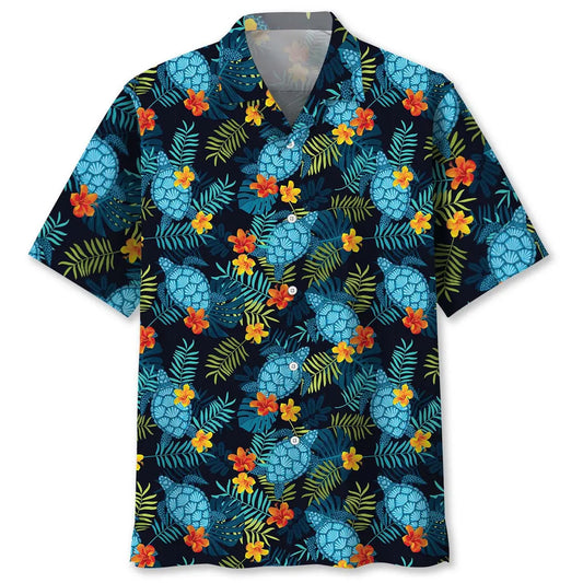 Hawaiian Shirt / Adults / S Colorful Turtle Tropical Hawaiian Shirt