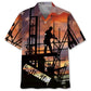 Hawaiian Shirt / Adults / S Construction Worker 4th Of July Proud Hawaiian Shirt