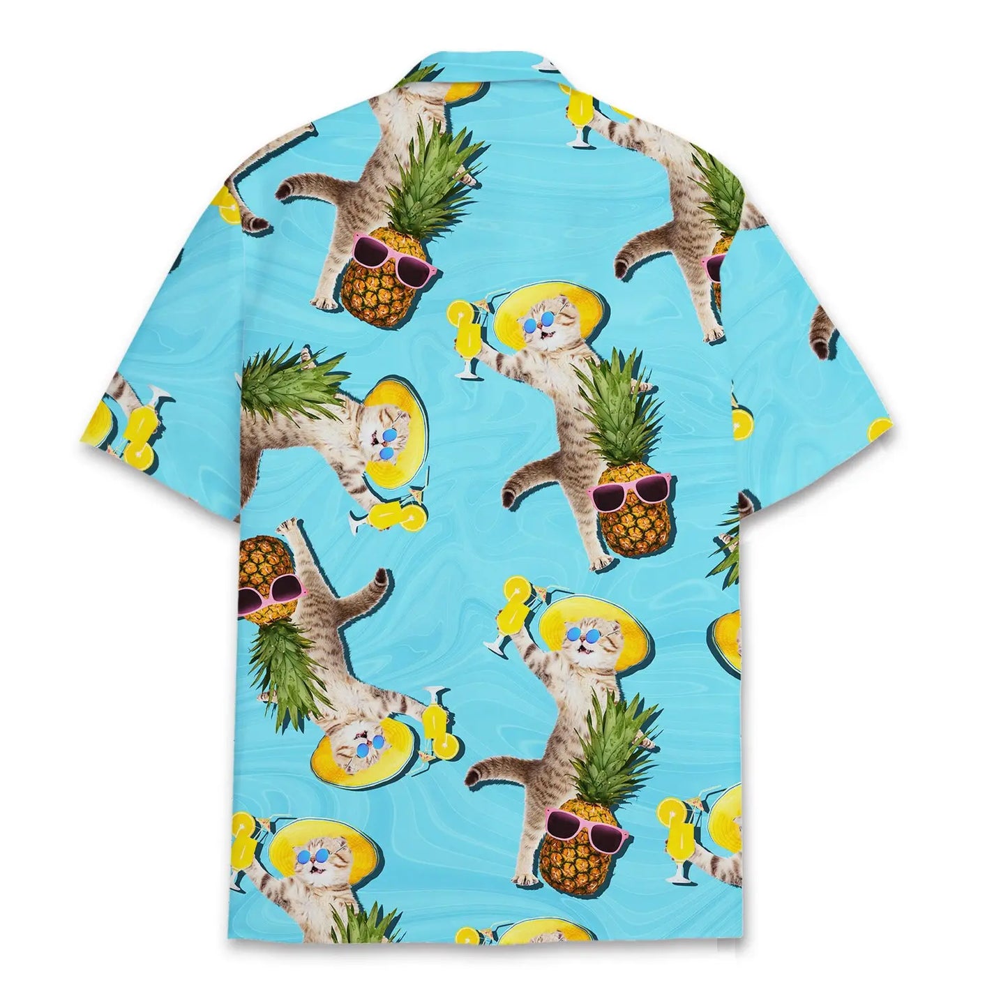 Pineapple Cat Funny Unisex Hawaiian Shirt Aloha Shirt