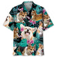 Hawaiian Shirt / Adults / S Corgi Tropical Flower Hawaiian Shirt