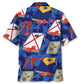 Cornhole Blue USA Hawaiian Shirt