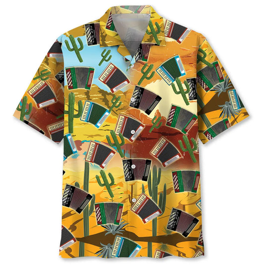 Hawaiian Shirt / Adults / S Country Cactus Accordion Hawaiian Shirt
