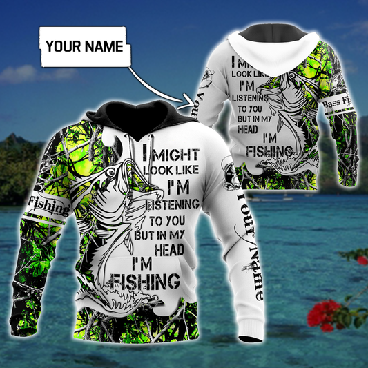 Collection Custom Name Bass Fishing Tattoo – 3D Hoodie