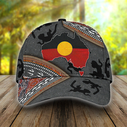 Aboriginal Dots Zip Pattern – Classic Cap