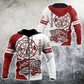 Firefighter Red And White Custom Art – 3D Hoodie