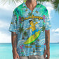 Cowabunga Simpsonalized Surfing Boy Unisex Hawaiian Shirt Aloha Shirt