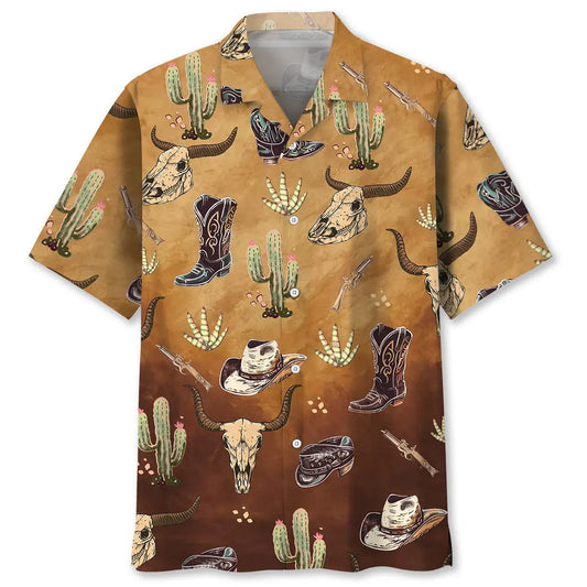 Hawaiian Shirt / Adults / S Cowboy Cactus Hawaiian Shirt
