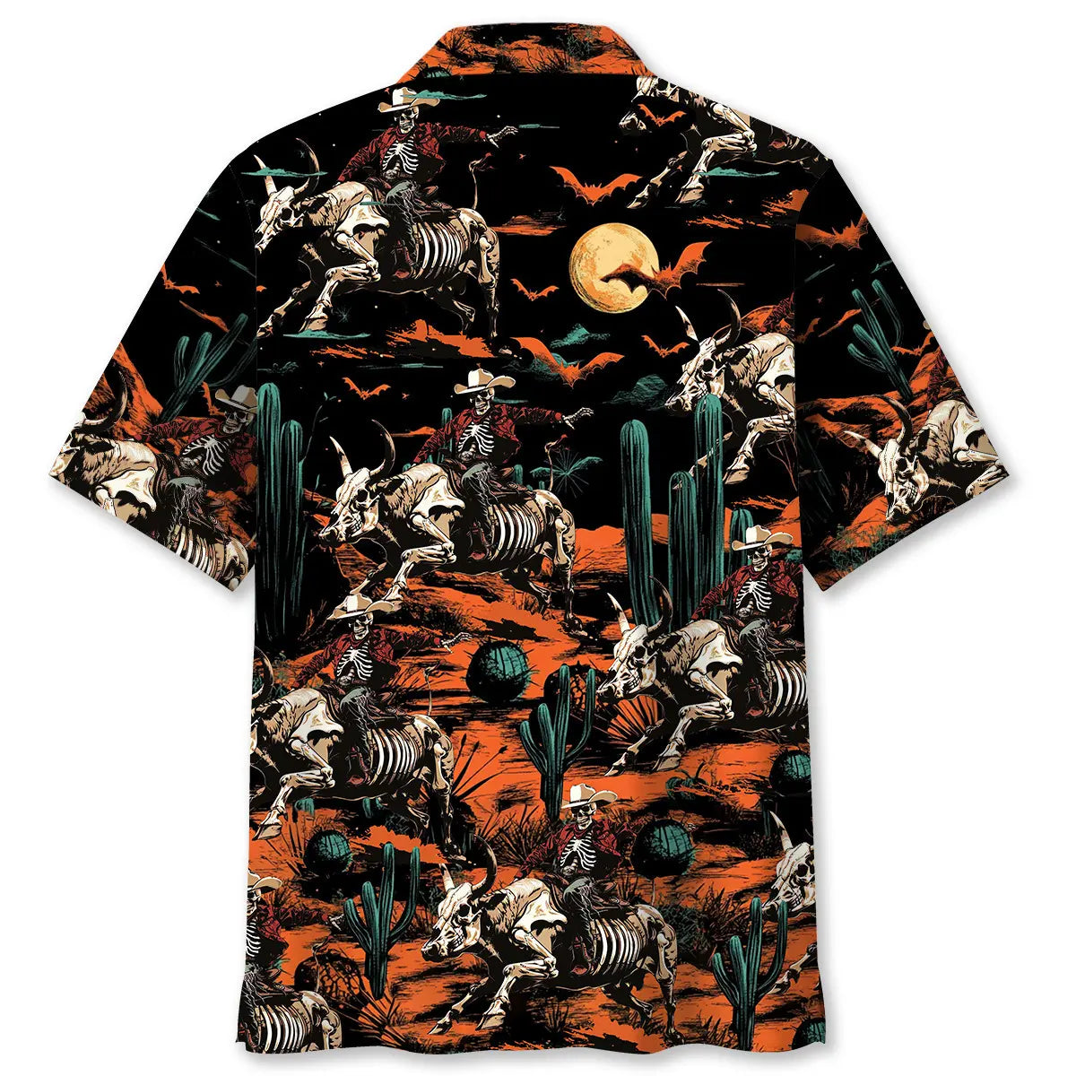 Cowboy Desert Halloween Night Hawaiian Shirt