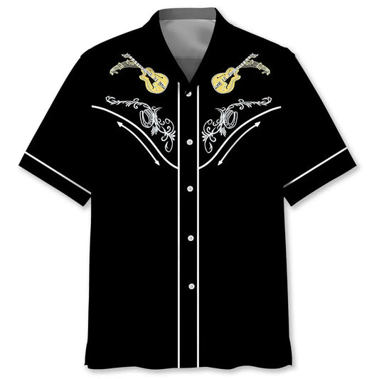 Hawaiian Shirt / Adults / S Cowboy Guitar Hawaiian Shirt